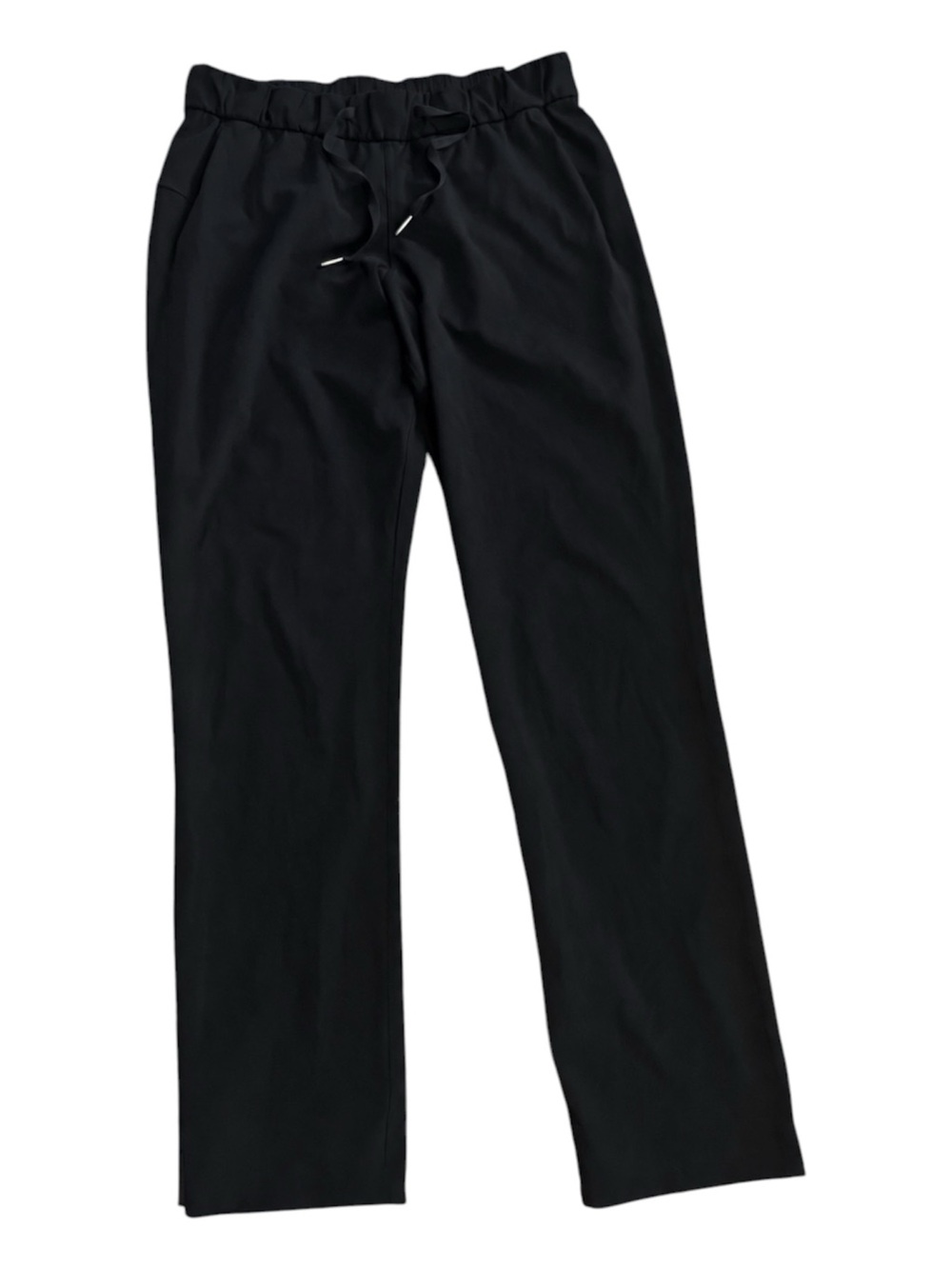 Size 8 Lululemon slacks with front pockets, black